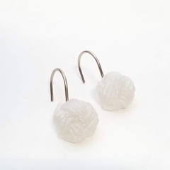 Ganchos de Resina blanco texturado  Cortina de Baño x 12 u