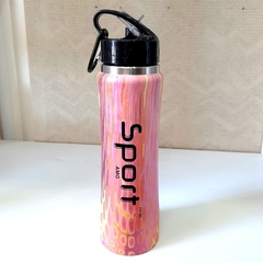 botella deportiva aluminio varios colores marmolado