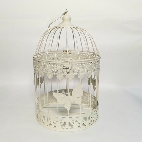 Jaula mariposa chapa blanca 33 x 33 cm