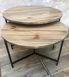Mesa de hierro y madera chica