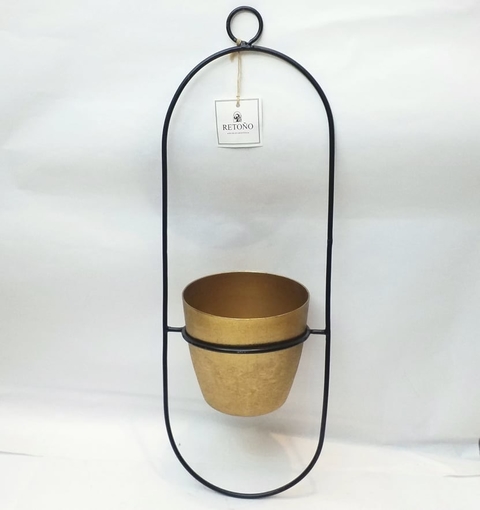 Porta maceta x 1 de hierro