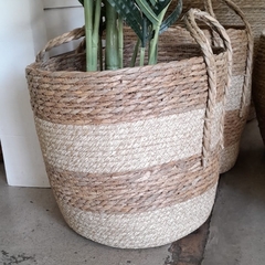 Canasto de junko con manija 30 cm - comprar online