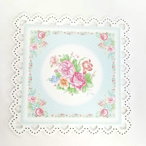Apoya fuente cuadrada estampa floral - comprar online