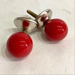 Tiradores de cerámica rojo