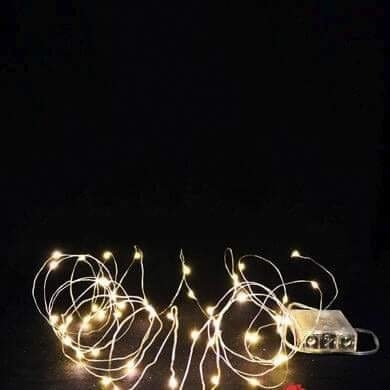Tira de 20 luces led luz fria a pila, 2 m