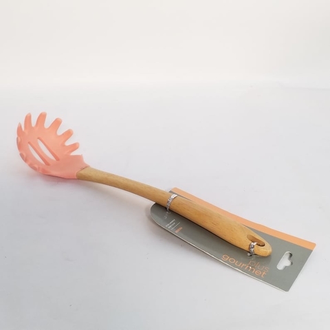 Cuchara silicona rosa para servir pastas - comprar online