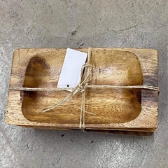 Set x 3 copetinero de madera de acacias rectangulares - Erre objetos+deco