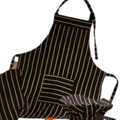 Delantal cocina hombre rayado