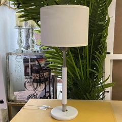 Velador metal con detalle blanco