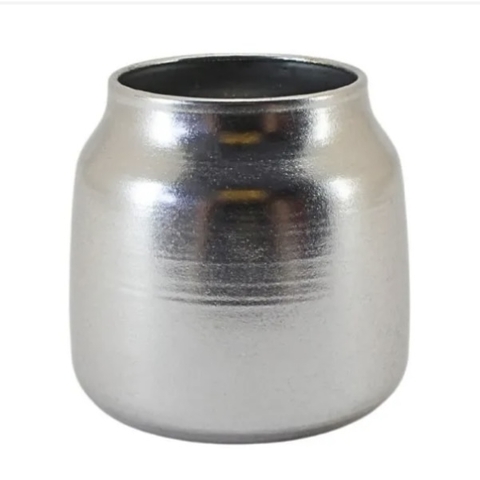 Florero plateado metal 13 cm - comprar online