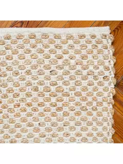 Alfombra panal yute y algodon 70 x 120 - Erre objetos+deco