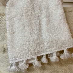 Toallas de mano con galón flecos blanco) - comprar online