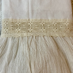 Cortina de Baño natural entredos y faldón gasa - comprar online
