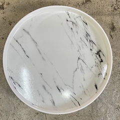 Bandeja de melamina circular estampa marmol - comprar online