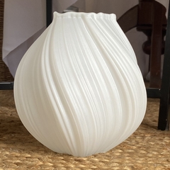 Jarrón cerámica blanca texturada - comprar online