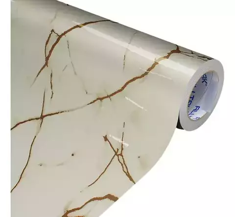 Revestimento Adesivo Decor Marmore Crema Marfil Brilho - Alltak
