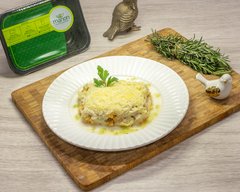 Escondidinho de Frango desfiado com purê de couve flor e mussarela - 350g