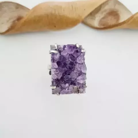 Anel Drusa de Ametista