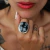Anel Obsidiana Floco de Neve - comprar online