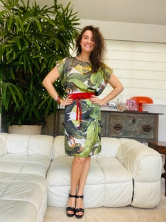 Vestido Curto Kaftan Cetim Bananeira - comprar online