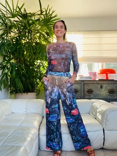 Imagem do Blusa Pele Tule Monet Azul