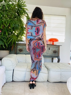 Imagem do Camiseta Cropped Cetim Paul Klee Rosa