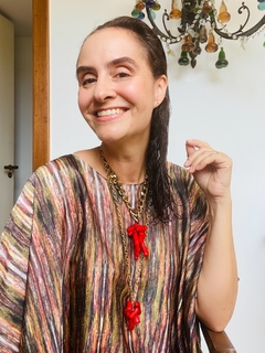 Camiseta Maxi Morcego Cetim Tropical Listra