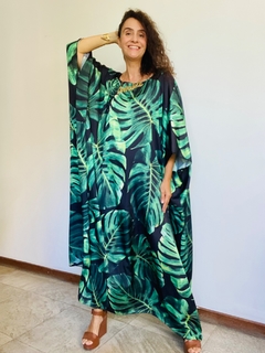 Vestido Maxi Longo Cetim Costela de Adão - loja online