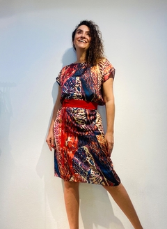 Vestido Kaftan Cetim Leques on internet