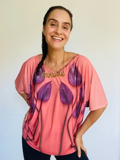 Camiseta Morcego Jersey Antúrio Rosa - buy online