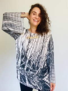 Imagem do Blusa Manga Sino Crepe Bambu