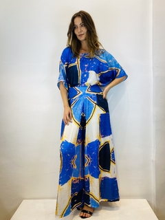 Calça Evasê Jersey Blue