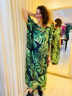 Vestido Amplo Cetim Costela de Adão