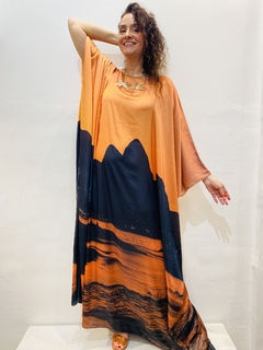 Imagem do Vestido Maxi Longo Cetim Rio Dourado