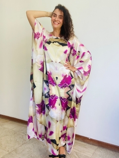 Vestido Maxi Longo Cetim Orquidea Branco