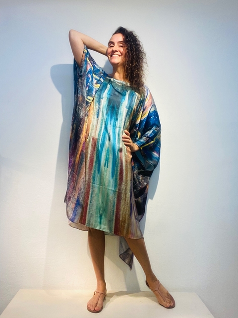 Vestido Maxi Curto Cetim Munch