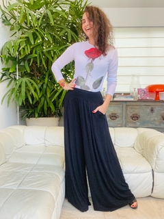 Blusa Pele Tule Rosa Branca