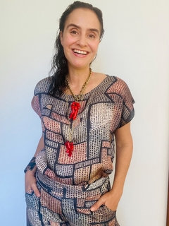 Camiseta Kaftan Cetim Paul Klee Cinza - online store