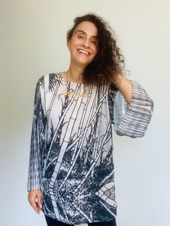 Blusa Manga Sino Crepe Bambu - comprar online