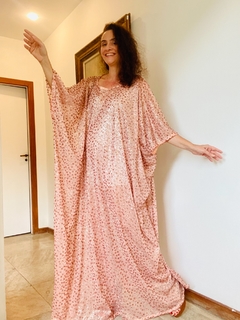 Vestido Maxi Longo Paetê Rosa - ALESSA