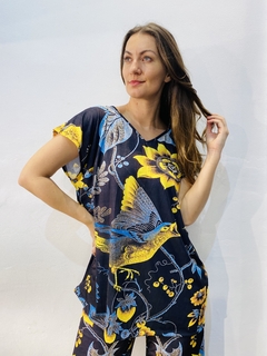Camiseta Kaftan Jersey Passaro Azul