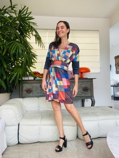 Vestido Sereia Justo Jersey Paul Klee Colorido - comprar online