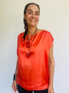 Camiseta Kaftan Cetim Laranja - buy online