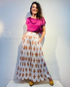 Camiseta Cropped Cetim Uva