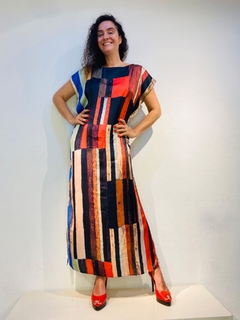 Vestido Kaftan Longo Cetim Klee Listra na internet
