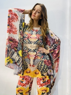 Camiseta Maxi Cetim Cactus - ALESSA