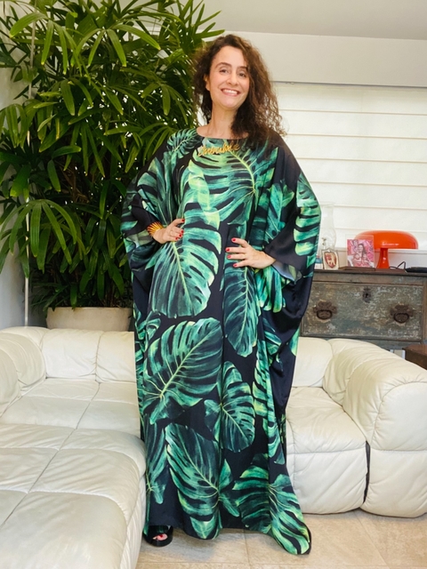 Vestido Maxi Longo Cetim Costela de Adão