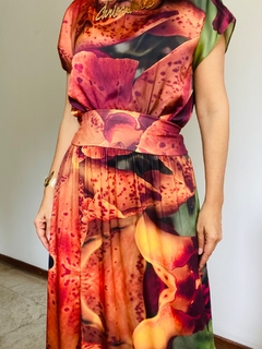 Saia Reta Jersey Orquídea Laranja on internet