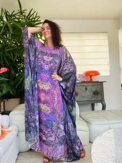 Imagem do Vestido Maxi Longo Cetim Monet Lilás