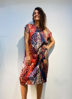 Vestido Kaftan Cetim Leques - online store